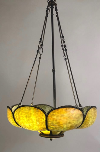 Unusual Inverted Slag Dome Light